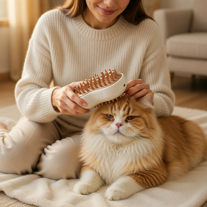 Pet Steam Grooming Brush for Matted Fur