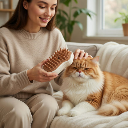 Pet Steam Grooming Brush for Matted Fur